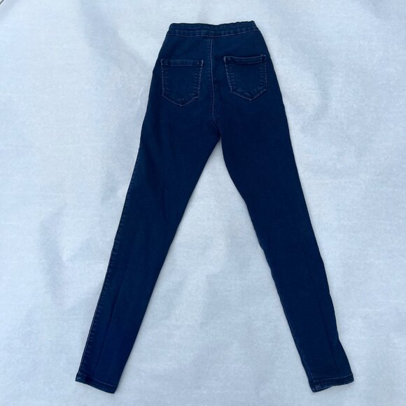 High Waist Tube Skinny Jeans By Vice Dark Blue Denim Womens Size UK 8 / US 4 - Picture 2 of 3